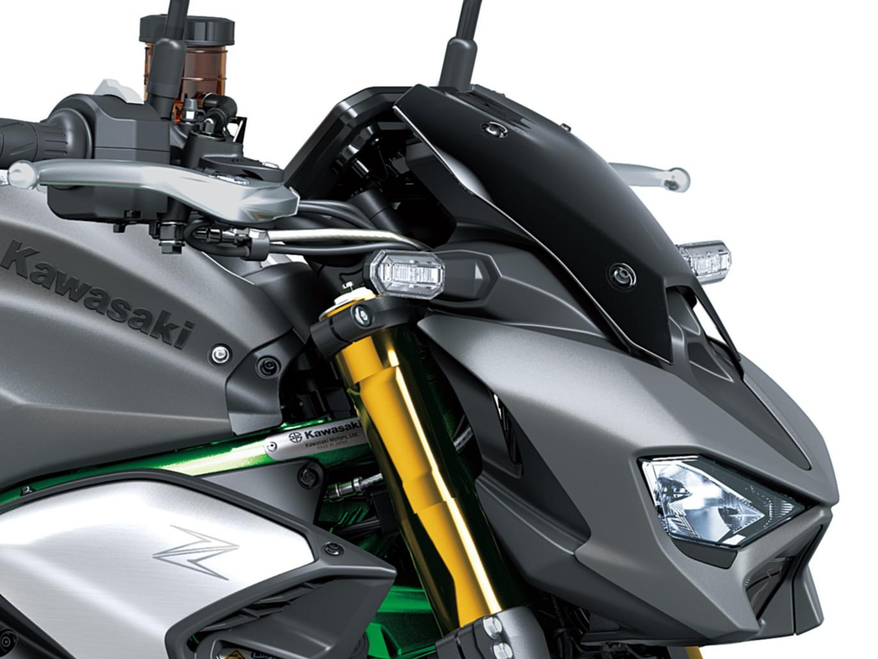 Kompaktní LED světlomety a ostrý, kompaktní přední konec