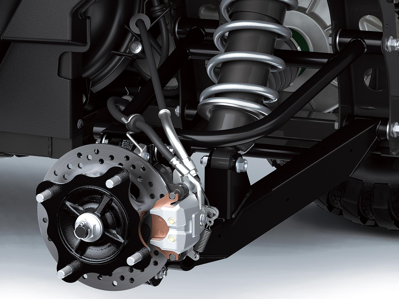 Zavěšení s dvojitými rameny a delším zdvihem