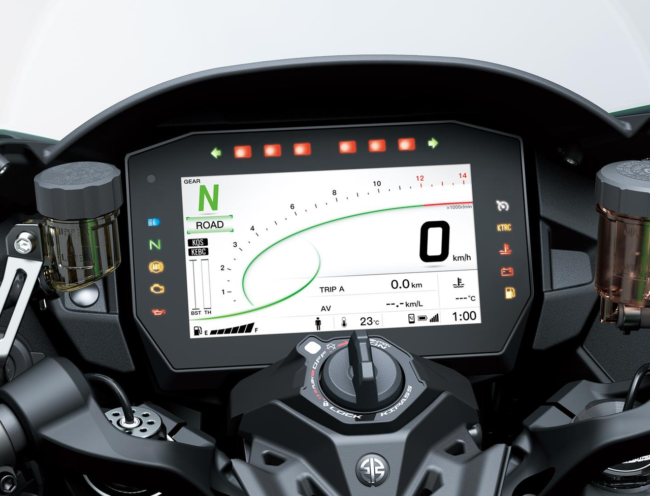 6,5" barevný TFT přístrojový panel