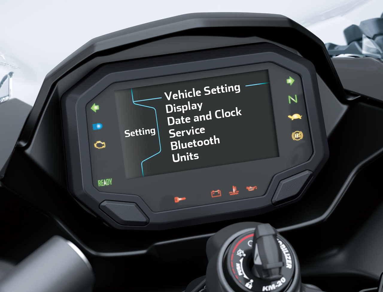Plně barevný přístrojový panel TFT s připojením pro smartphone