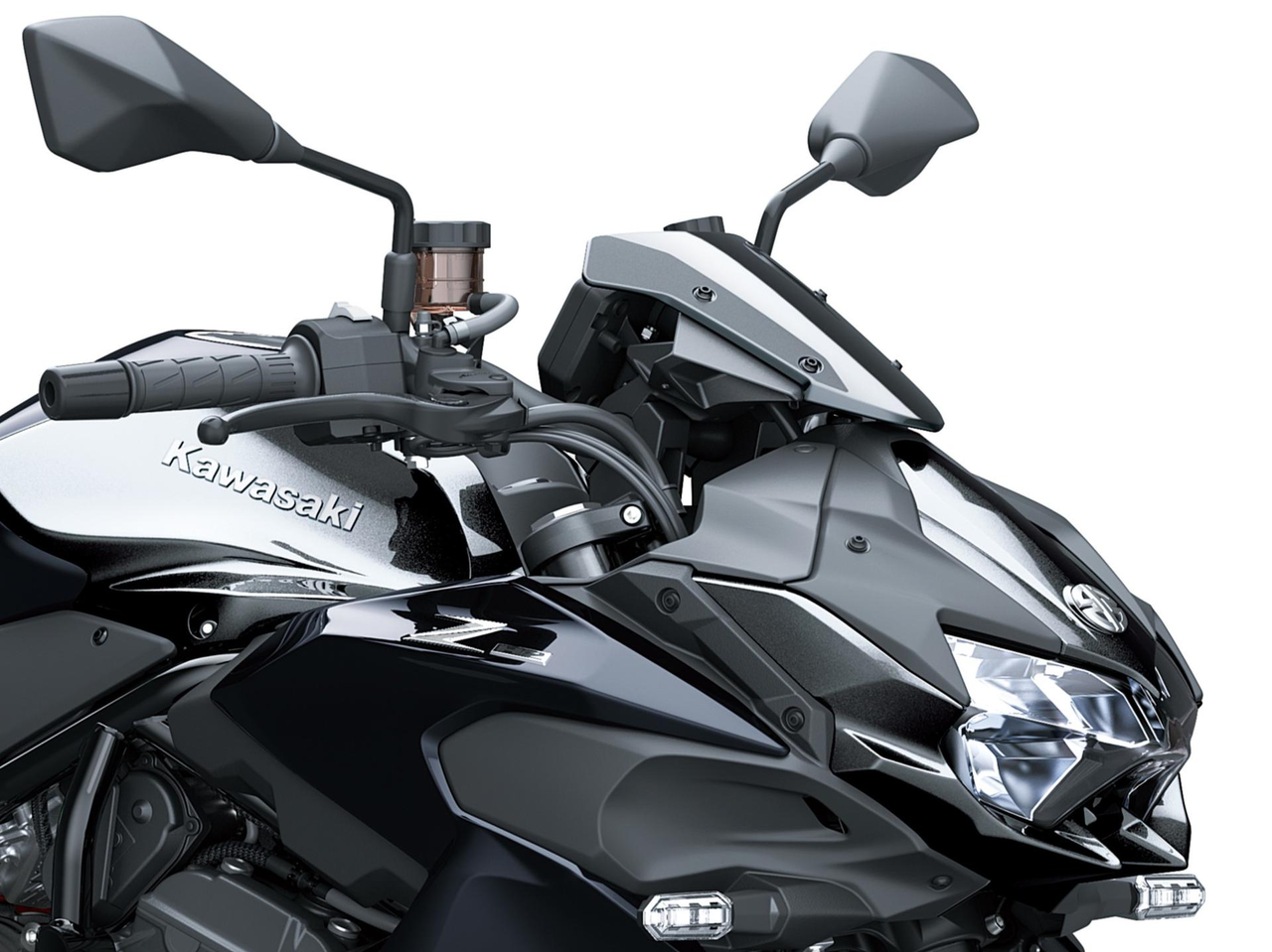 Tlustý typ řídítek a spínače na řídítkách