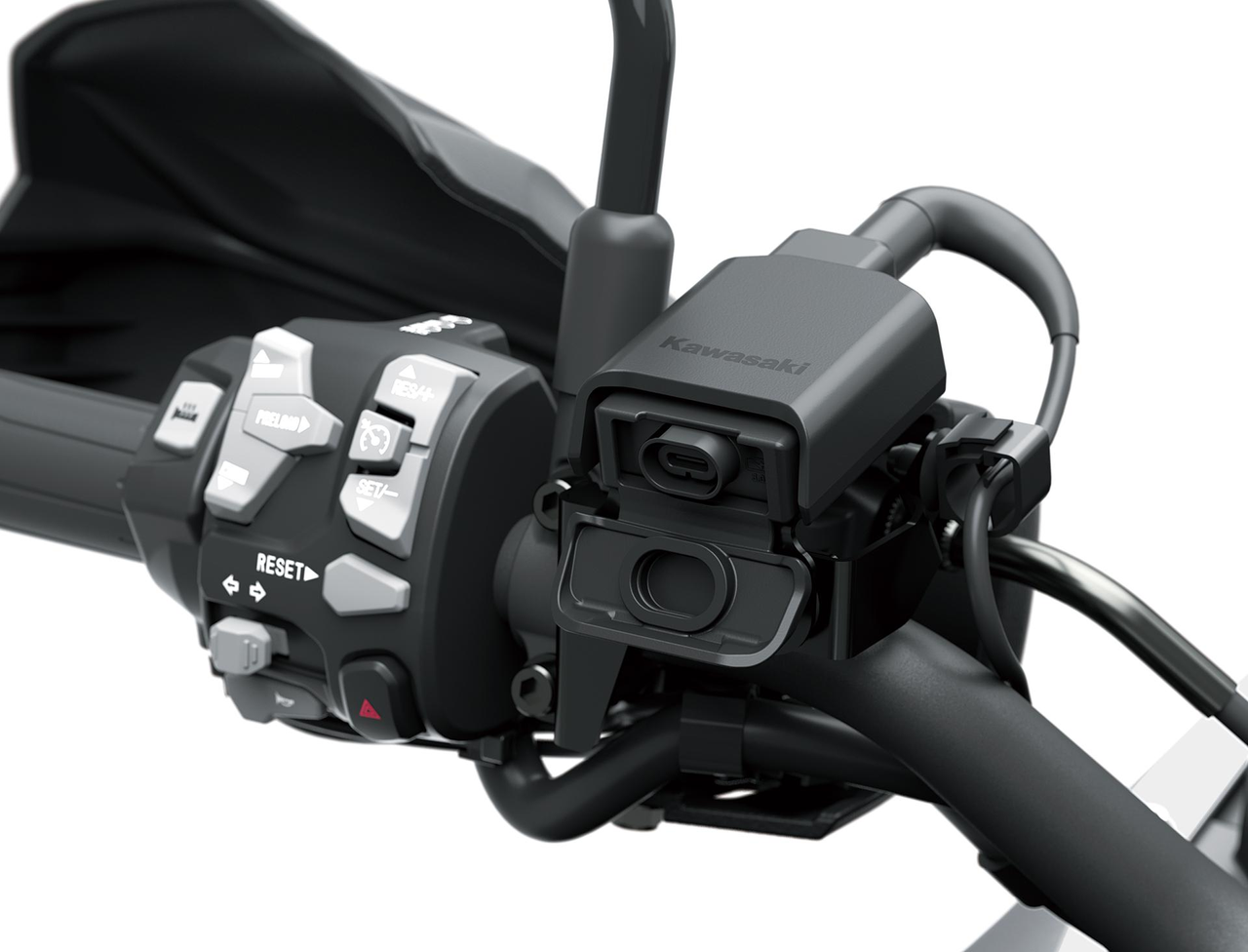 USB-C zásuvka na řídítkách