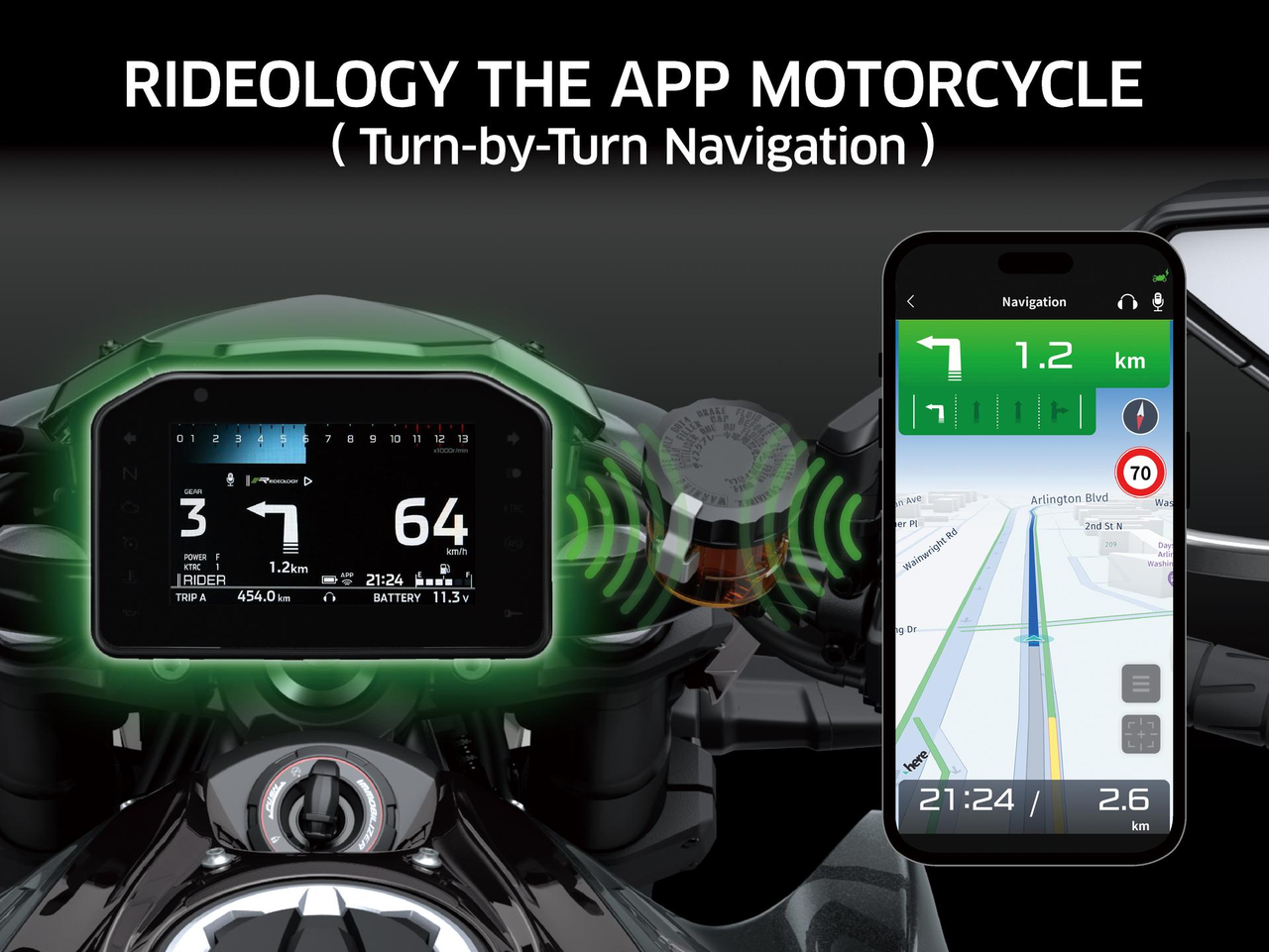 5” přístrojová deska s připojením pro smartphone